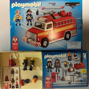 Playmobil Fire Rescue Action Sets - Red and Yellow